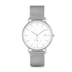 Reloj de pulsera de plata para hombres para el día de Navidad