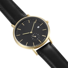 Reloj de alta calidad de los hombres reloj de cuero genuino