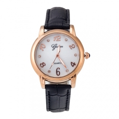 Rose Gold Casual movimiento de cuarzo suizo reloj impermeable para señora