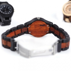 De alta calidad personalizada de negocios de madera reloj de pulsera de cuarzo