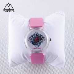 silicona material correa reloj de silicona con pantalla digital dial círculo cara en diferentes colores specilal patrón de diseño